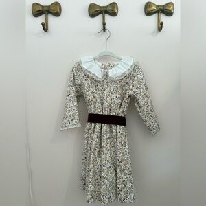 NWT la coqueta Floral Dress with Burgundy Bow